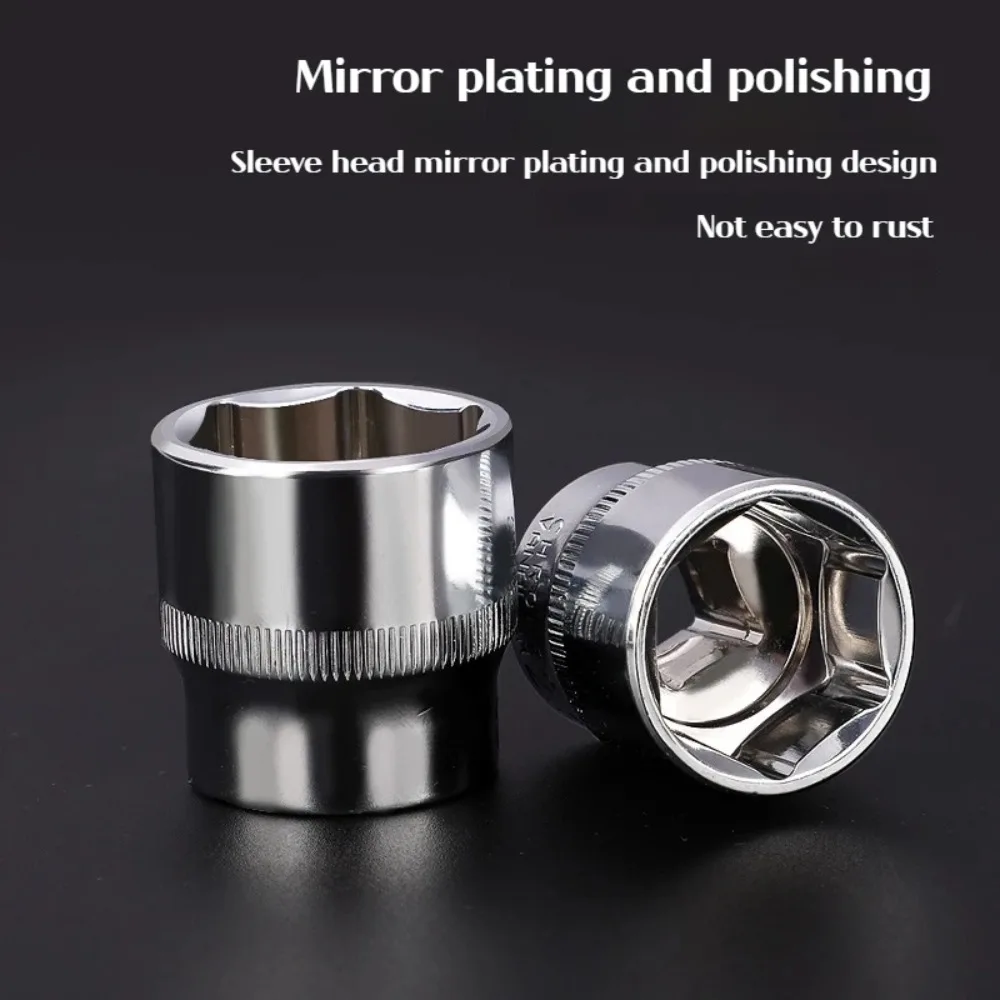 3/8 Short Socket 6-24mm External Hex Socket Home/Work Maintenance Hand Tool  Car Repair Tools