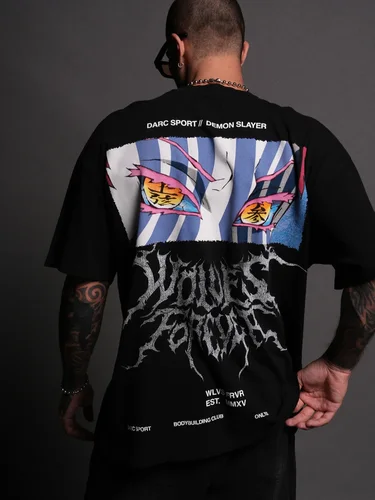 Akaza premium camiseta de gran tamaño negro demon slayer pro elección camisetas gráficas harajuku goth streetwear vintage lavado y2k tops