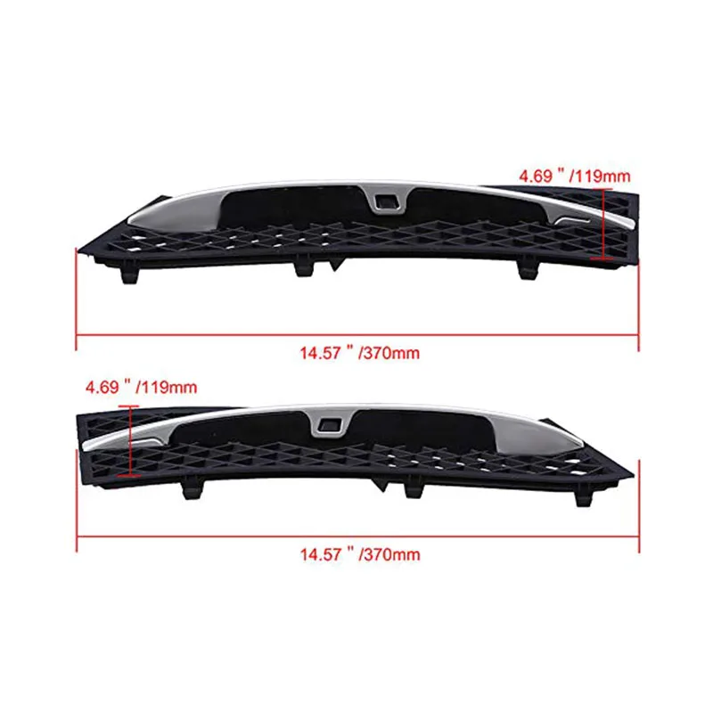 2 Stück Auto vorne unten Stoßstange Grill Kühlergrill Nebels chein werfer Abdeckung für BMW 5er F10 / F11 Limousine/Wagen 2014-2018
