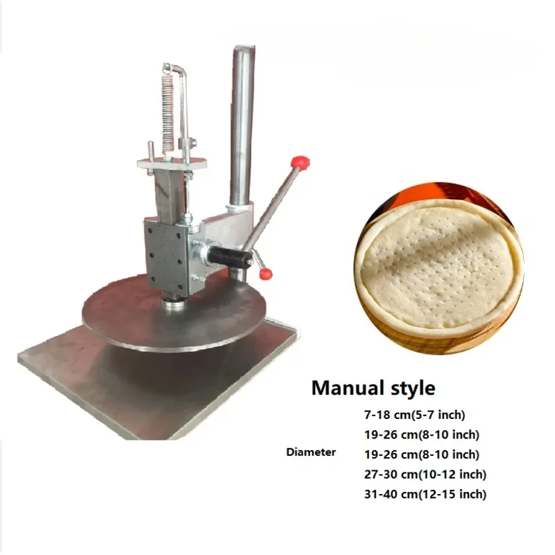 Hot Sell Commercial 20 22 24 25 30 32 33 36 Cm Manual Hydraulic Dough Press Machine For Pizza Restaurant Home Use Roller