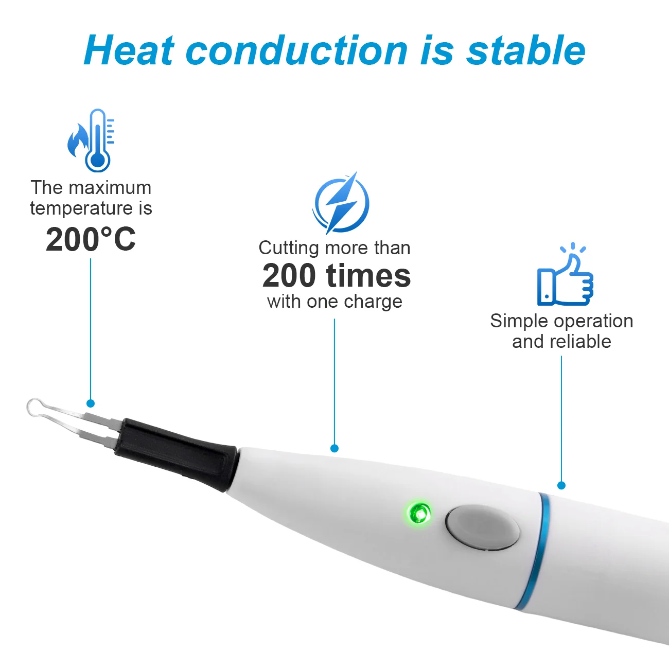 Cordless Dental Gutta Percha Cutter with 4 Tips For Percha Dissolved Breaker Dentist Heating Lab Equipment