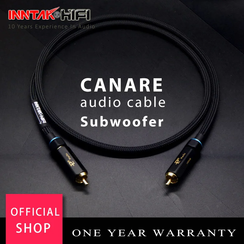 1PCS HIFI CANARE Subwoofer Audio Cable Self-locking RCA To RCA 0.3m 0.5m 1m 1.5m 2m 3m 5M NO1105