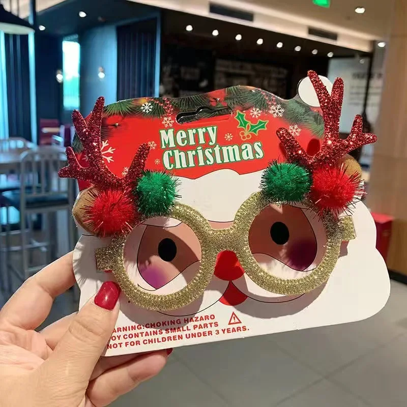Nieuwjaar Kerstversiering Klein Cadeau Kerstboom Elanden Vrolijk Kerstfeest Grappige Bril Foto Prop Kerst Brilmontuur