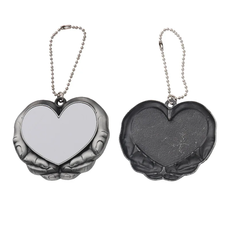 Sublimation Blank Keychain Ornament Angel Wing&Love In Hand Pendant Festival Party Ornaments For Thermal Tranfer Print