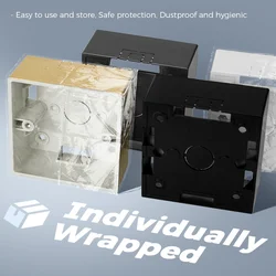 Avoir Wall Surface Mounting Junction Box 86 Type Plastic External Case White 35mm 40mm 52mm Depth Switch Socket Installation Box