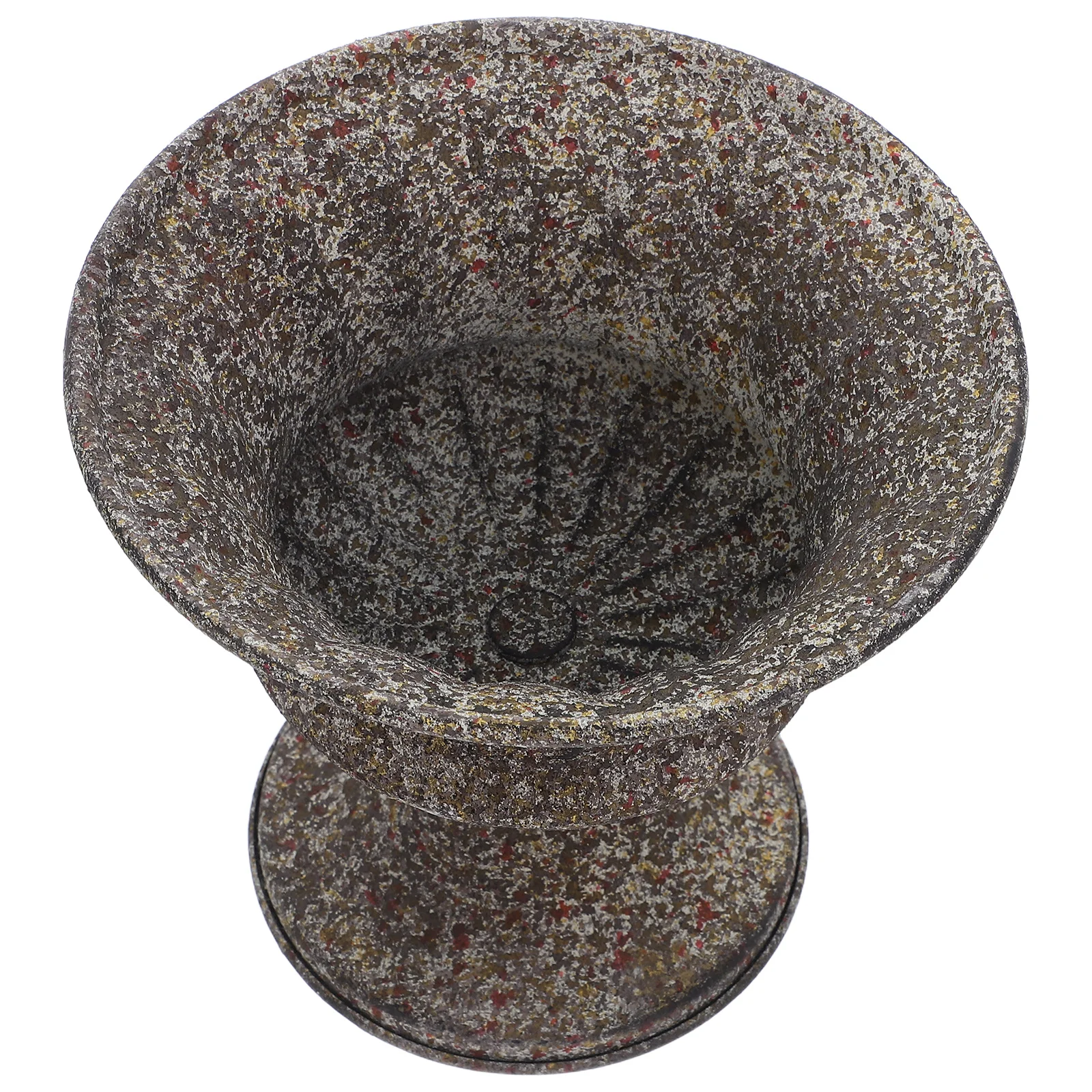 

Vintage Metal Flower Vase Large Rustic Iron Dried Flower Holder For Farmhouse Home Decor Urn Planter Tabletop Living Room