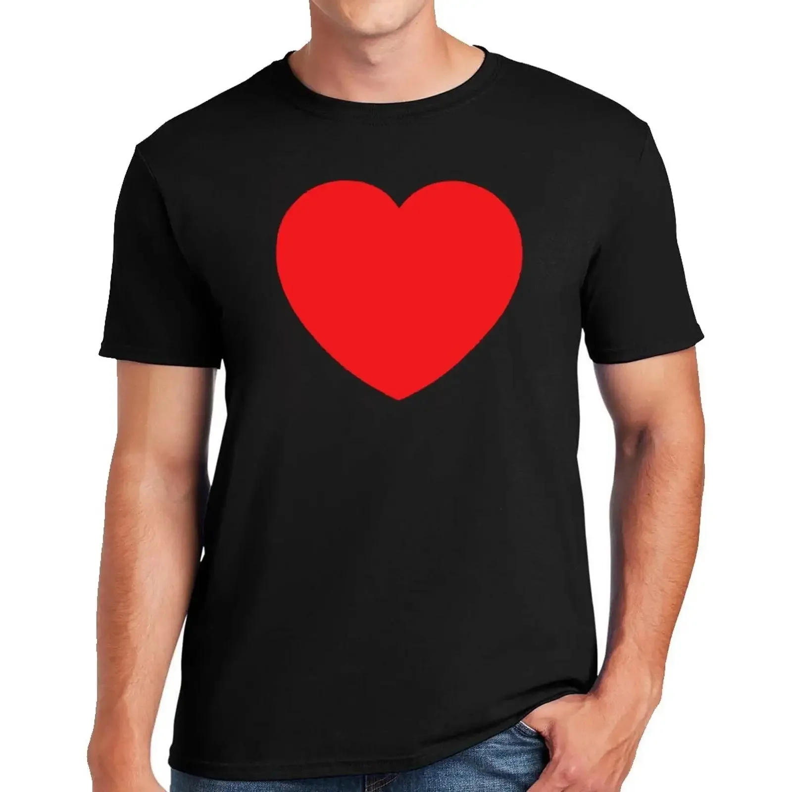 Großes rotes Herz T Shirt Herren Valentinstag Liebhaber Liebe besondere Geschenke Top vintage Washed designer clothes Stylish