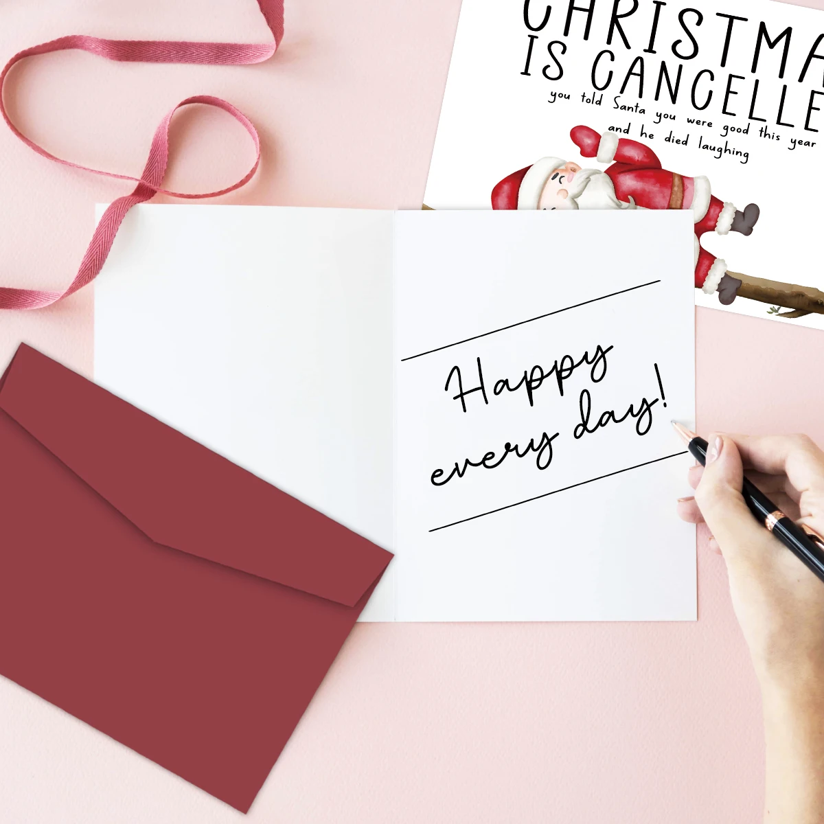 1 Stück lustige Weihnachtsgrußkarte mit Umschlag, humorvolles Design, Geschenk für Freund, Familie, Kollege, Strumpffüller, Weihnachtsparty-Geschenk – Detail 5