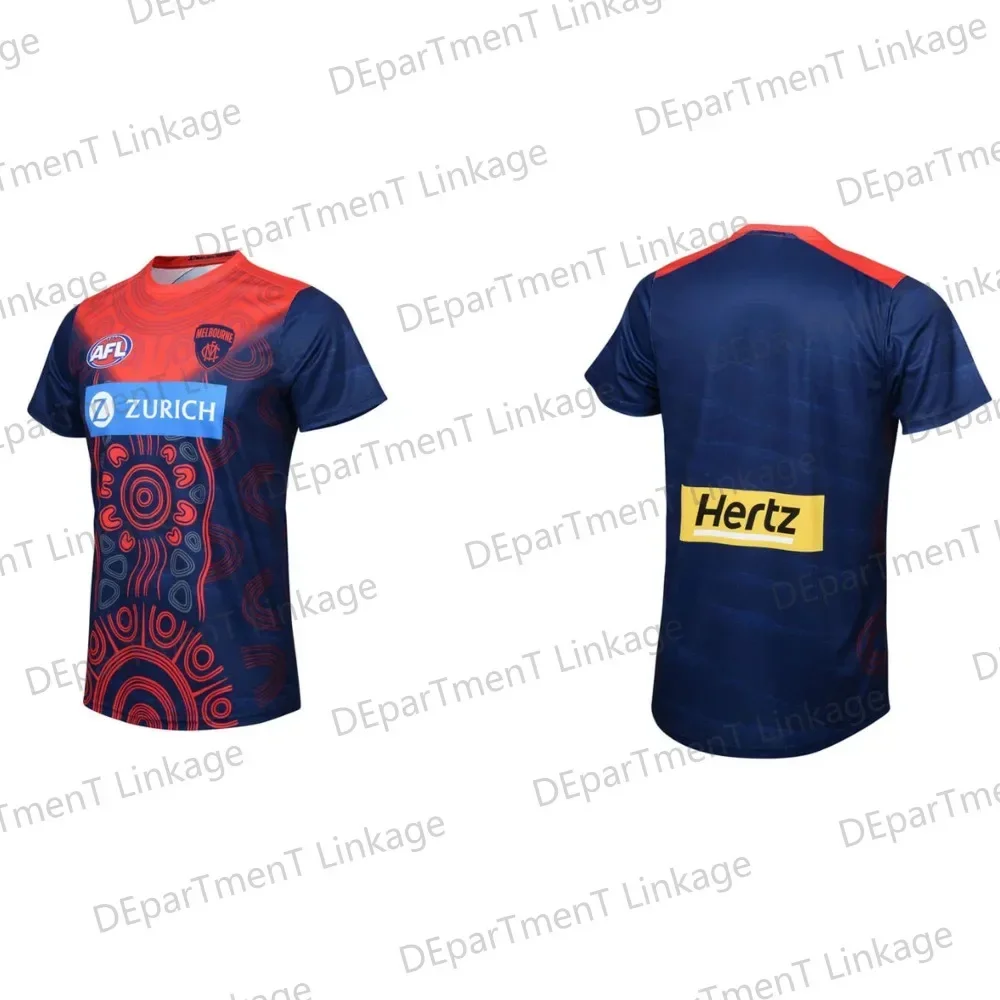 2024 Summer New Arriavl A.F.L Melbourne Demons 2024 Indigenous Guernsey Jersey Oversized Loose Vest for Adult/Kids Kit