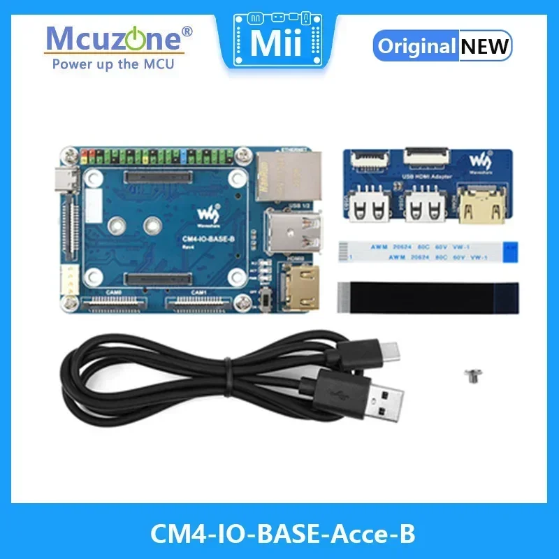 Raspberry Pi CM4 Mini Base Board(B) CM4-IO-BASE-B Waveshare Gigabit Ethernet CSI/DSI/RTC/FAN/USB/RJ45 HDMI 4K Camera Interface