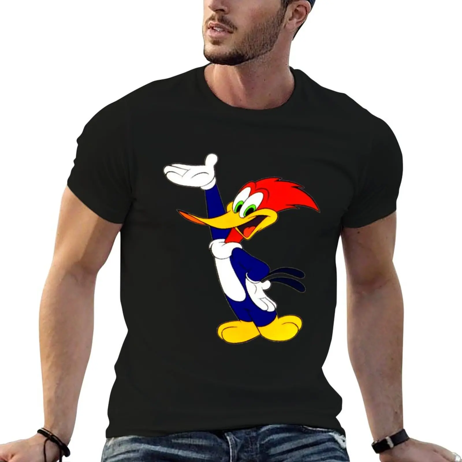 

Woody Woodpecker Happy T-Shirt anime t shirts oversize t shirt for man T-Shirt