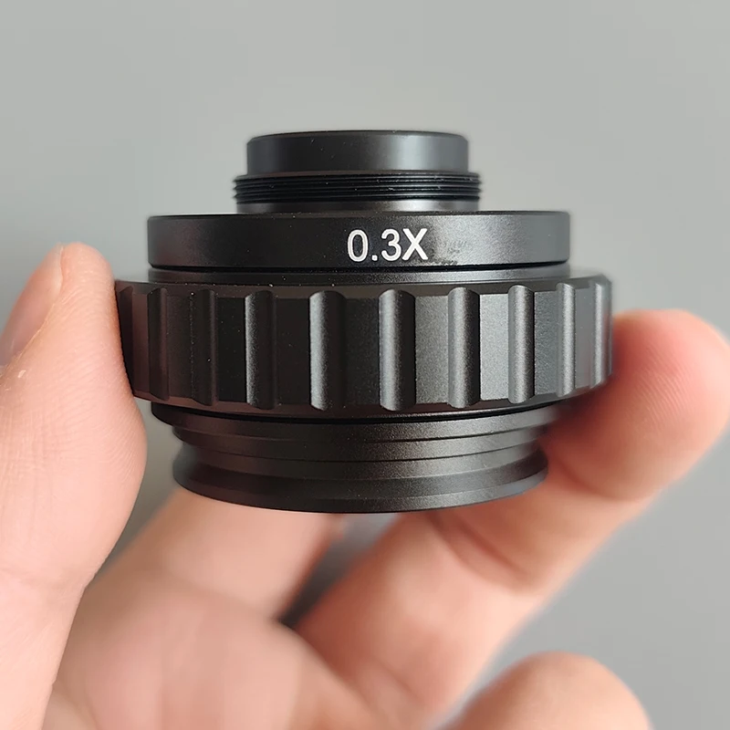 CTV 0,3X 0,35X 0,4X 0,5X 1X Adapter obiektywu z mocowaniem C do mikroskopu stereoskopowego Trinocular Simul Focal 38MM Interfejs Microscopio Camera — zdjęcie 5