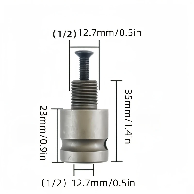 Drill Chuck Quick Change Adapter 1/2-20UNF 3/8-24UNF Thread Impact Wrench Conversion SDS-Plus Hex Socket Square Female Adapter