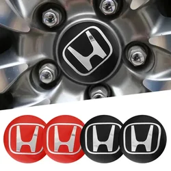 4Pcs Car Wheel Hub Center Cap Sticker Metal Emblem Stickers For Honda Civic Accord Fit City Vezel CRV Odyssey Pilot Jazz