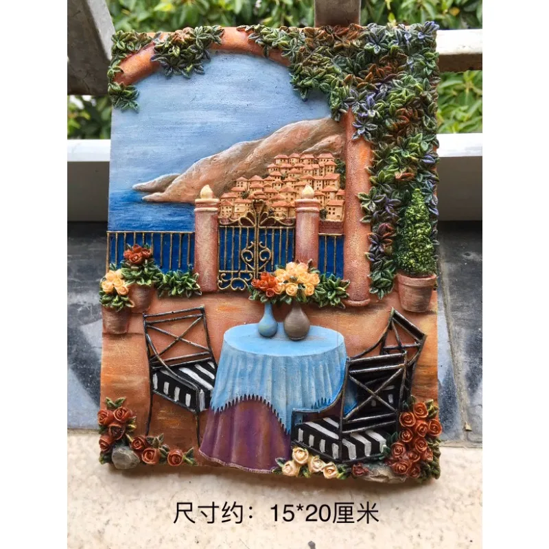 

Resin handicrafts relief Mediterranean style creative courtyard living room home pendant ornament gift