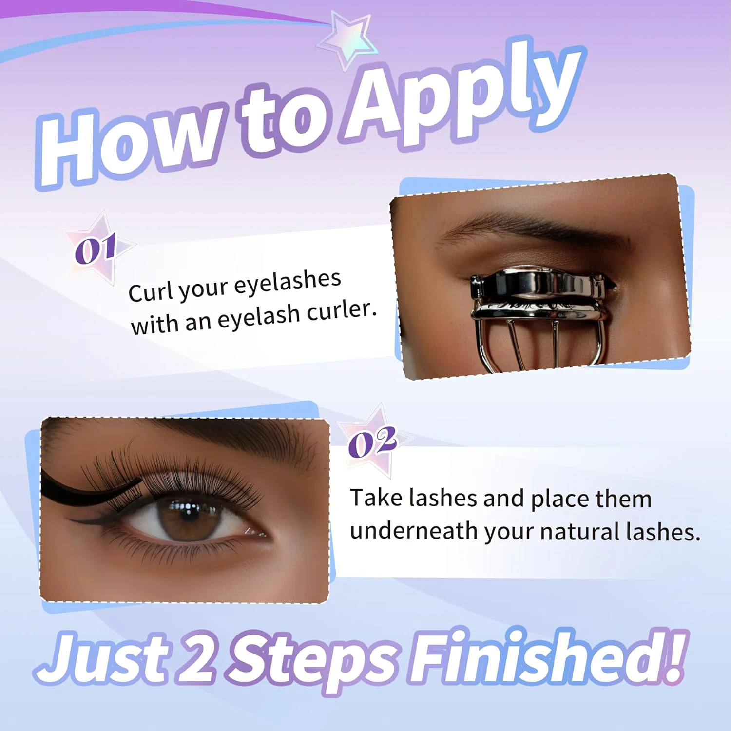 رموش ذاتية اللصق، 180 قطعة من مجموعات الرموش ذاتية اللصق، مظهر طبيعي، وصلات رموش فردية مختلطة 10-12 مم، فائقة الالتصاق، مع ملاقط، مناسبة للمبتدئين