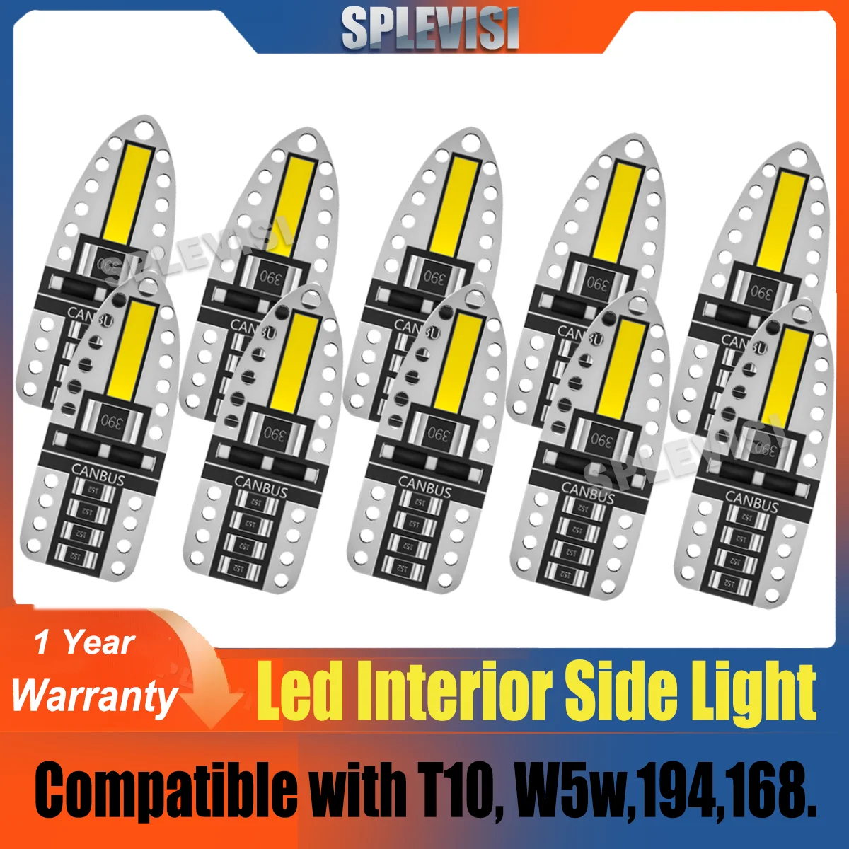 

T10 501 IP65 Waterproof Led Car Interior Side Number Plate Light Bulbs Error Free Canbus Xenon W5w Lamp led lights for car