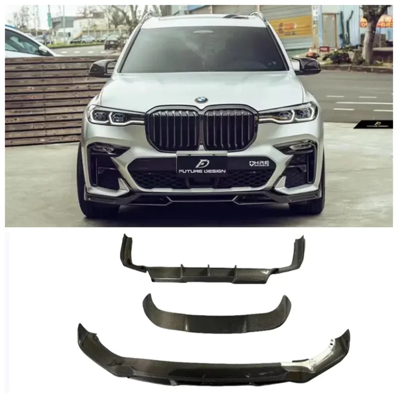 

For BMW G07 X7 2019 2020 2021 2022 Real Carbon Fiber Bumper Front Lip Rear Trunk Diffuser Roof Spoiler Side Skirt F-D Body Kit