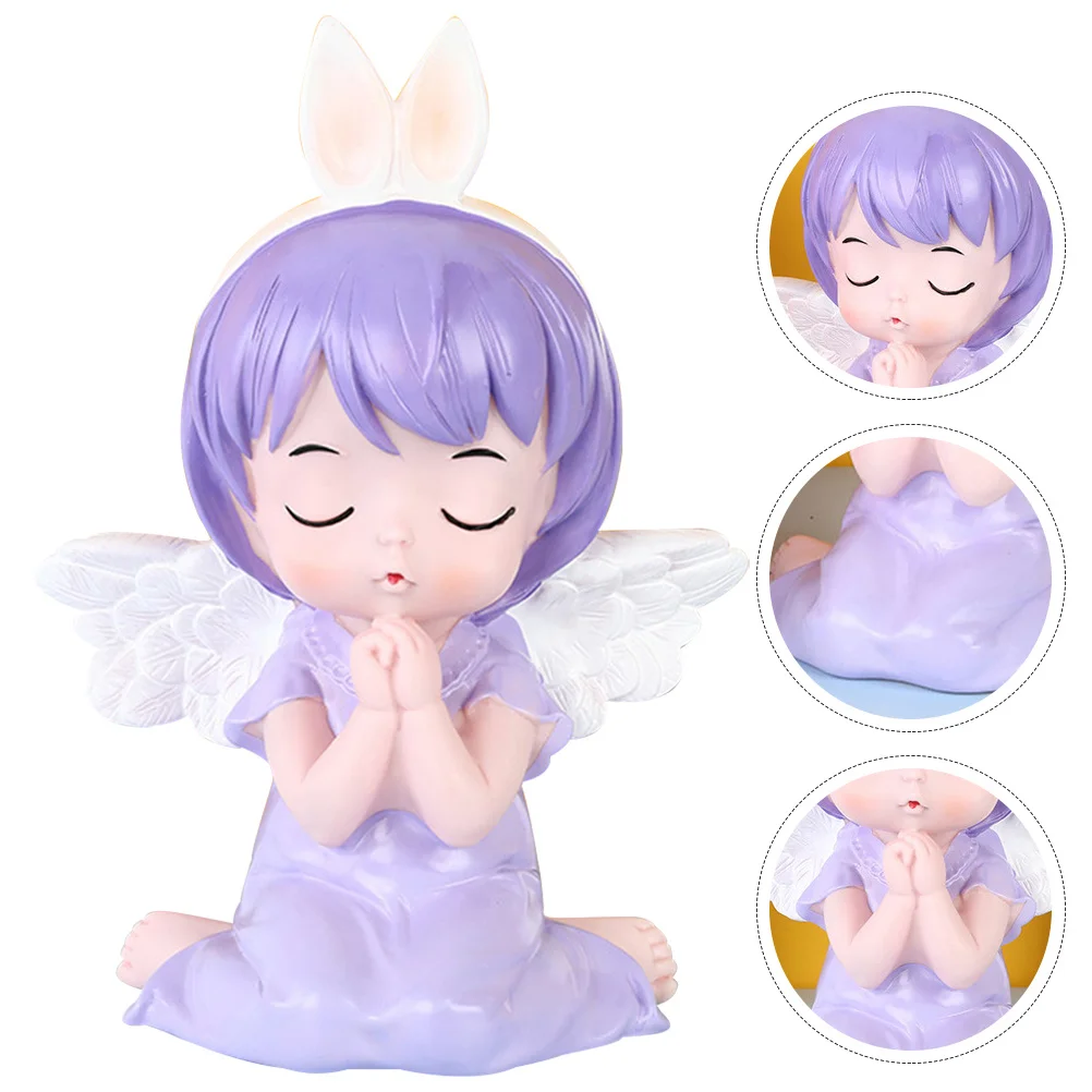 

Praying Angel Girl Money Saving Box Durable Vinyl Piggy Bank for Kids Nursery Room Party Decoration Baby Shower Gift