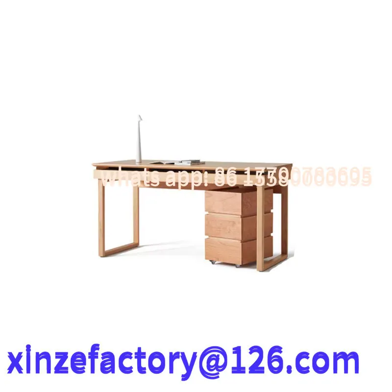 Customized Nordic Cherry Solid Wood Desk Modern Simple Home Computer Office