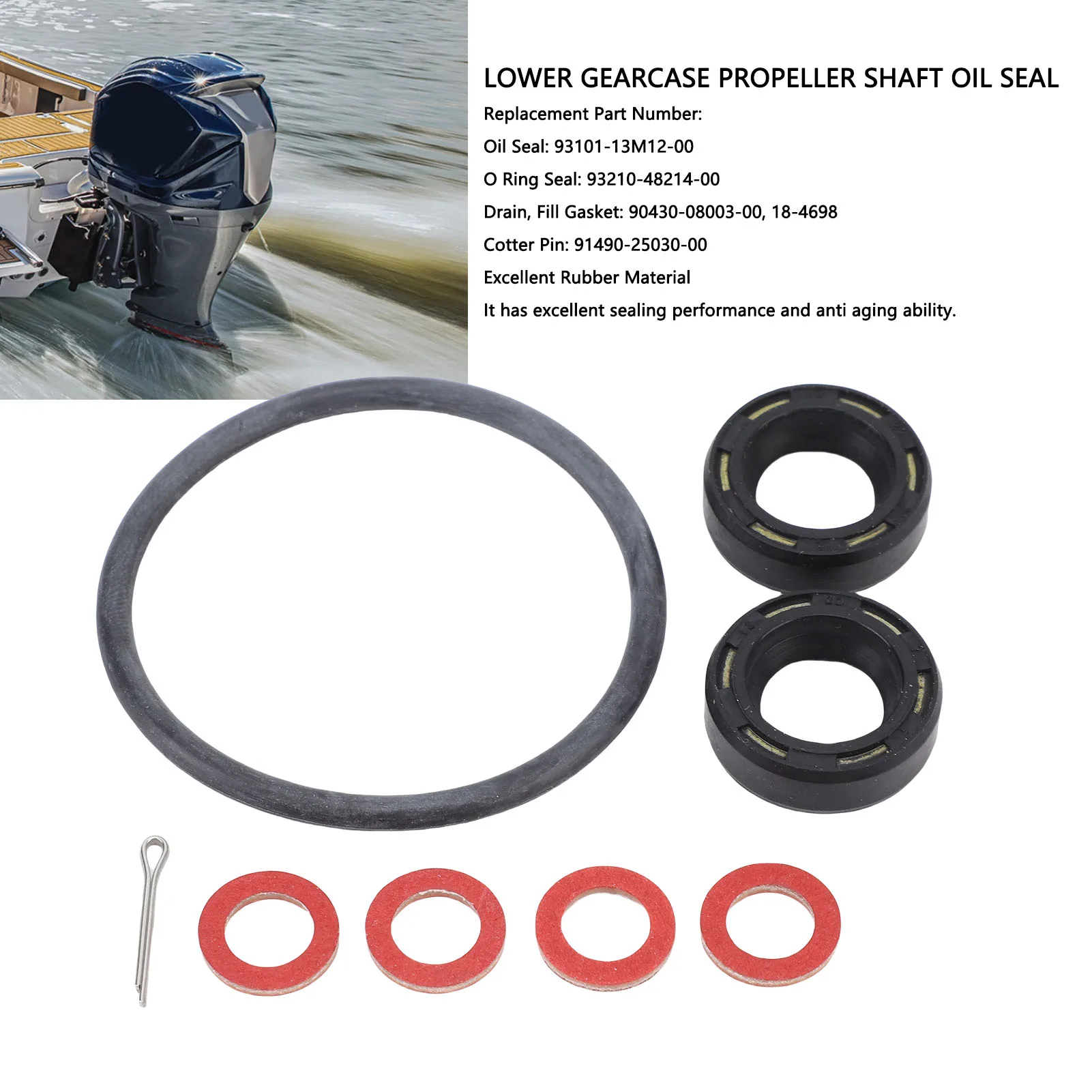 93210 48214 00 18 4698 Óleo do eixo da hélice da caixa de engrenagens inferior 93101-13M12-00 Substituição para f2.5 f4 f4b/m f5a f6c/m externo