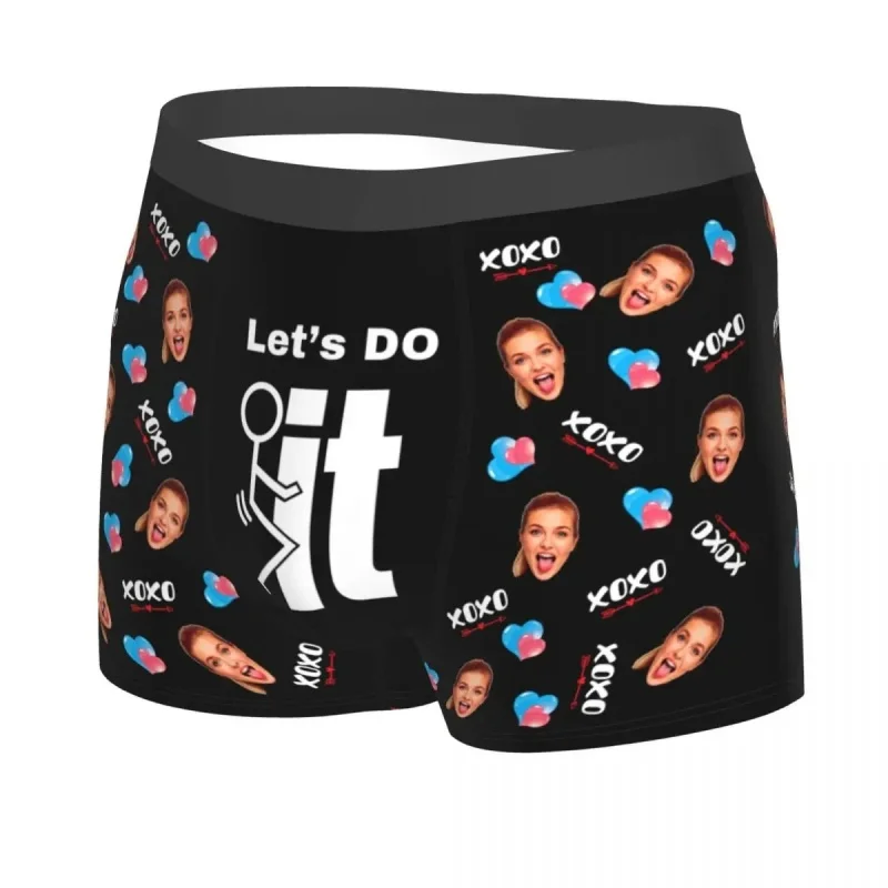 Customized Men's Underwear with Picture&Text-Personalized Valentine's Day Gift for Husband,Funny Boyfriend Present,Photo Boxers 2