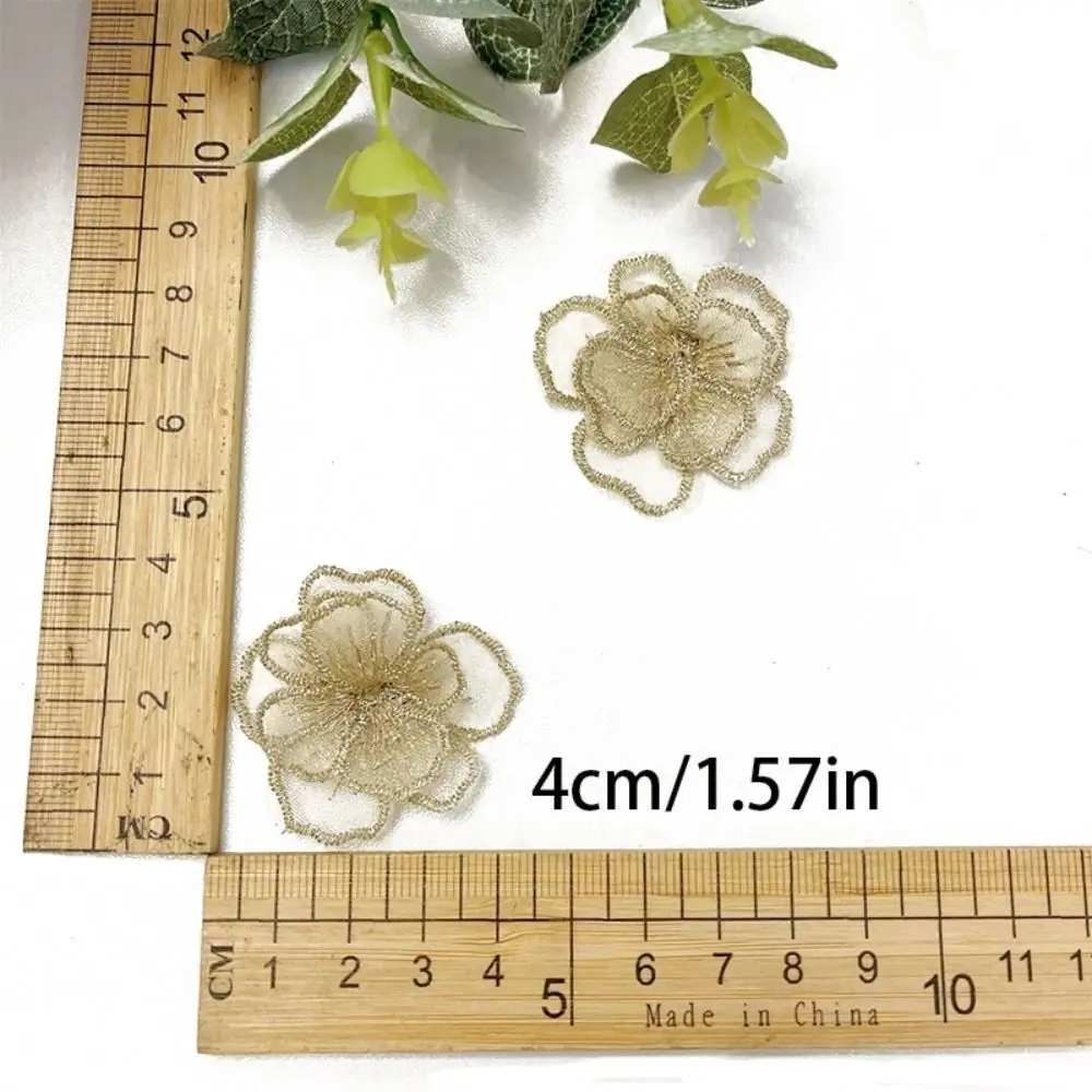 10pcs 3d Lace Flower Patches Clothing Shirts Wedding Dress Bags Embroidery Decor Diy Sewing Vestido Parches Costura Appliques