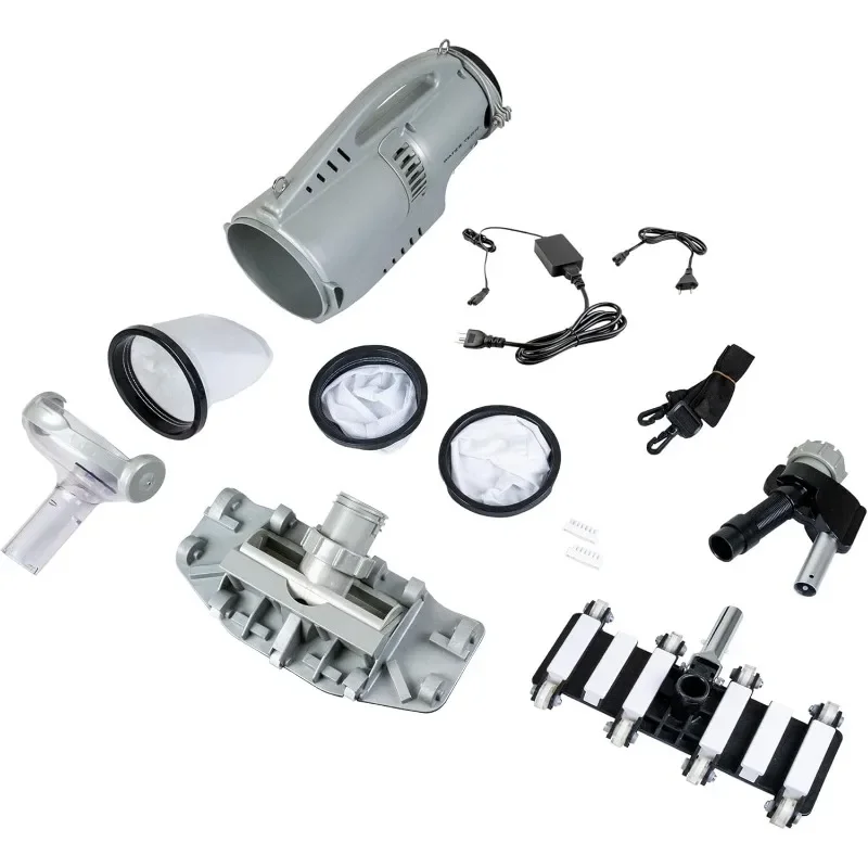 POOL BLASTER Pro 2000 Commercial Pool Vacuum Cordless Rechargeable Hose-Free,up to 2 Hour Runtime,Sealed Battery Two Vacuum Head