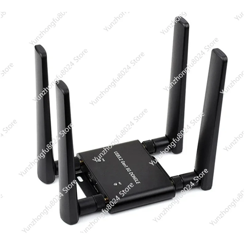 

USB 3.2 Gen1 5G DONGLE Expansion Board with 4 Antennas Aluminum Alloy Shell Supports M.2 Key B Interface