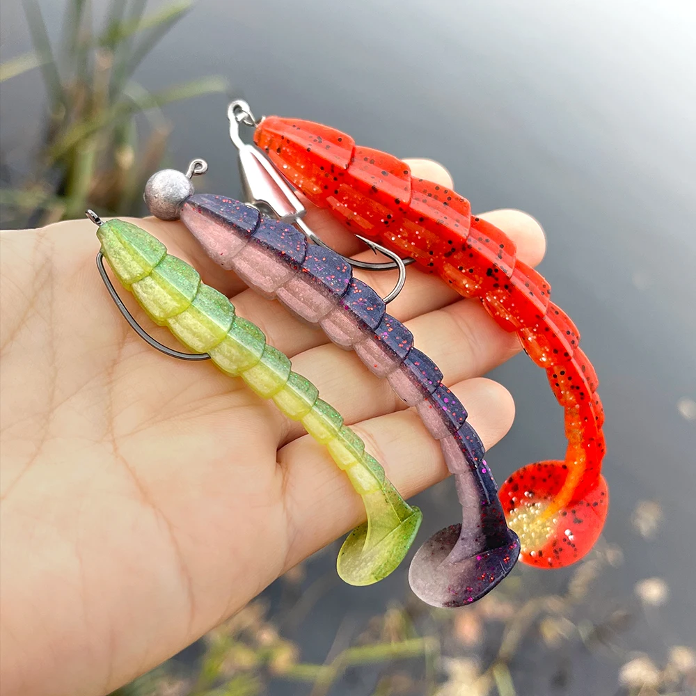 Spinpoler Paddle Tail Breaker Soft Fishing Lure Segmented Worm 7cm 9cm 11.5cm Salted Swimbait For Jigging Weightless Fishing