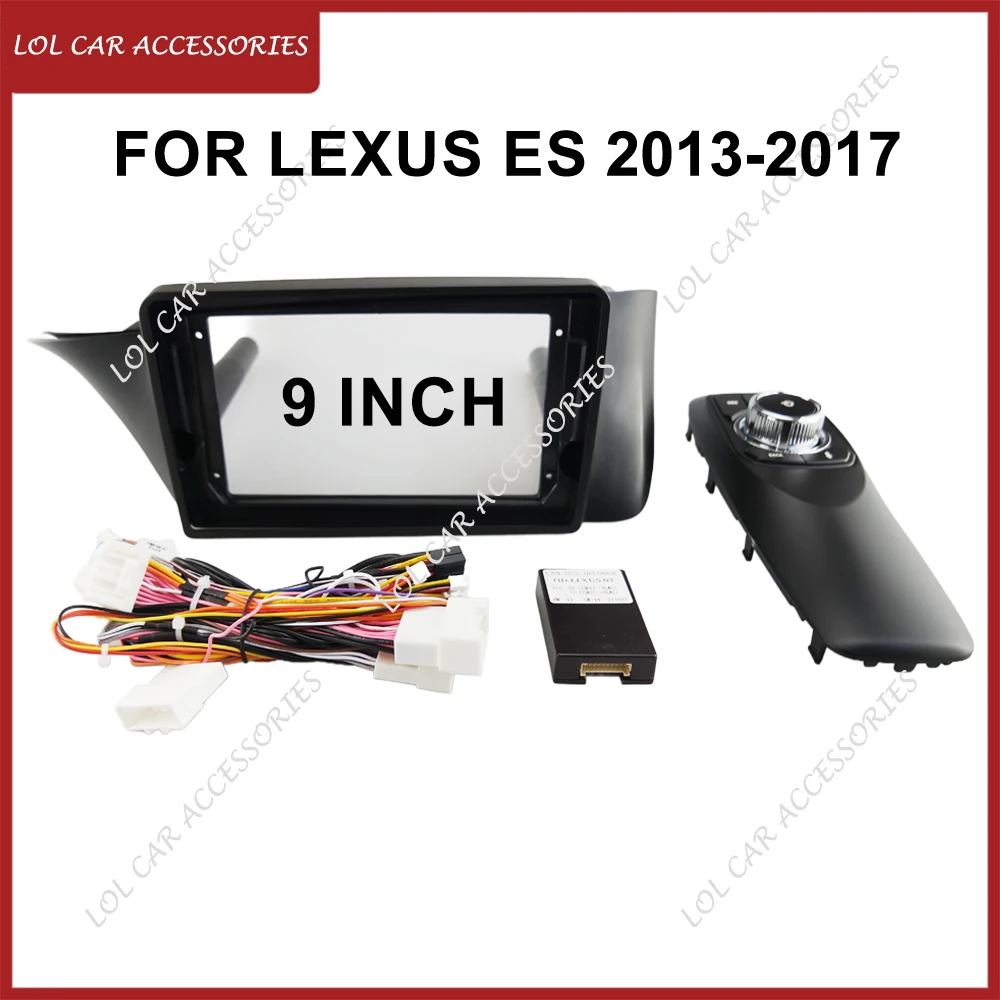 9 Inch For LEXUS ES 2013-2017 Car Radio Stereo Android MP5 GPS Player 2 Din Head Unit Fascia Panel Frame Dash Cover