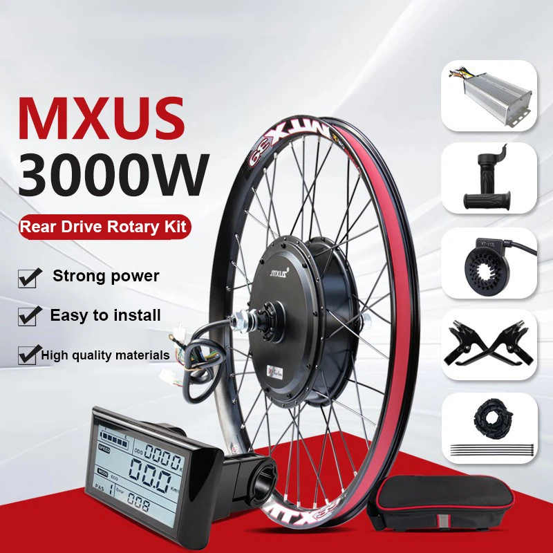 

Mountain bike Modification Electric Kit MXUS 72V3000W Rear Wheel Drive Rotary Motor 142mm MTX39 Wheel Configuration 20-29 inch