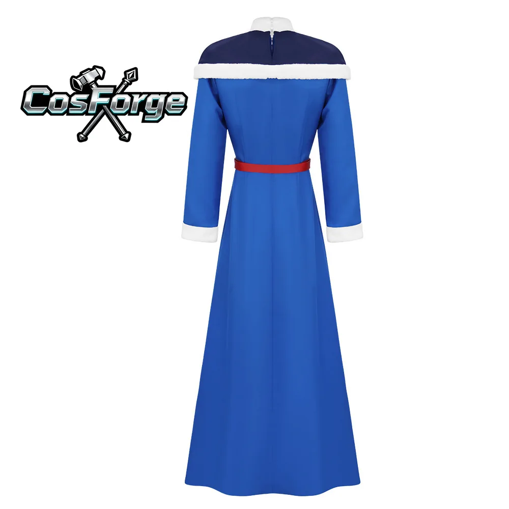 Fairy Tail Juvia Lockser Cosplay Costume - Full Set Blue Dress Hat Wig Accessories Women Carnival Halloween view 5