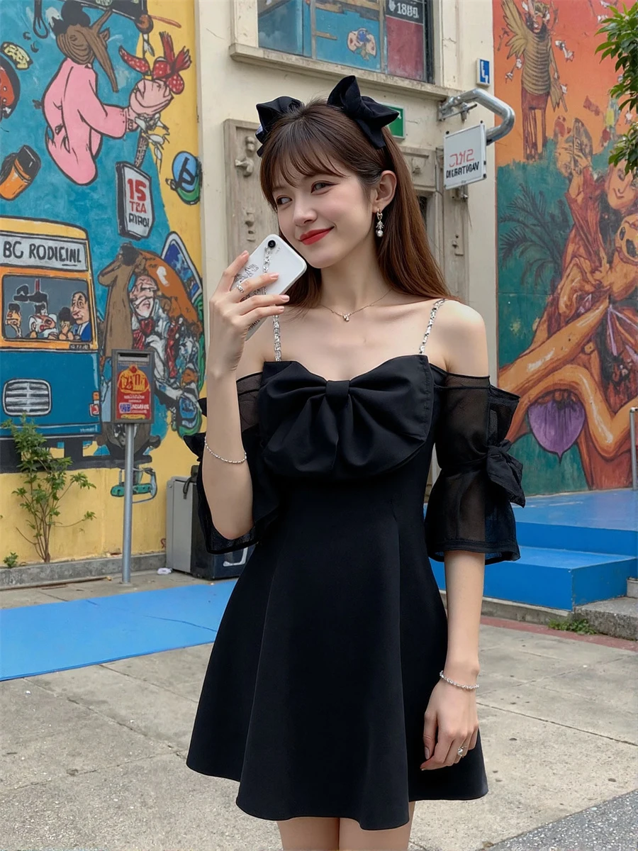 Vestido de mujer cumpleaños mujer Spaghetti Strap Slim verano abertura lateral abertura alta Split Split recorte agujeros huecos