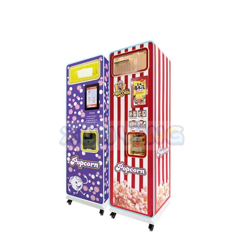 Manufacture OEM/ODM Electric Wholesale Price Commercial Popcorn Maker Coin Bill Card Payment Automatic Popcorn Vending Machine