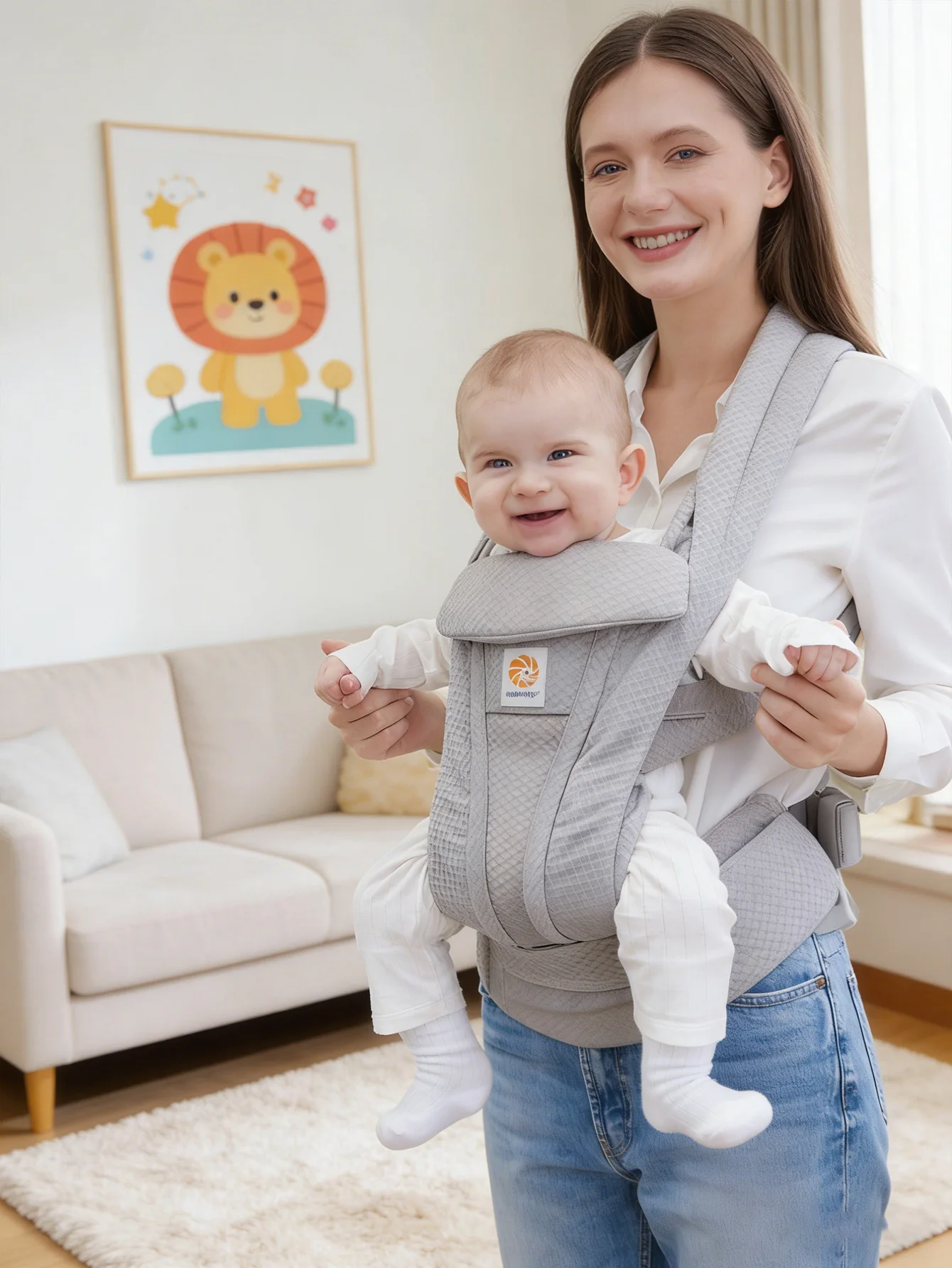 

1-Piece Baby Carrier for Newborns to Toddlers (7–30 lbs), toddler carrier with adjustable shoulder straps, baby carrier made of