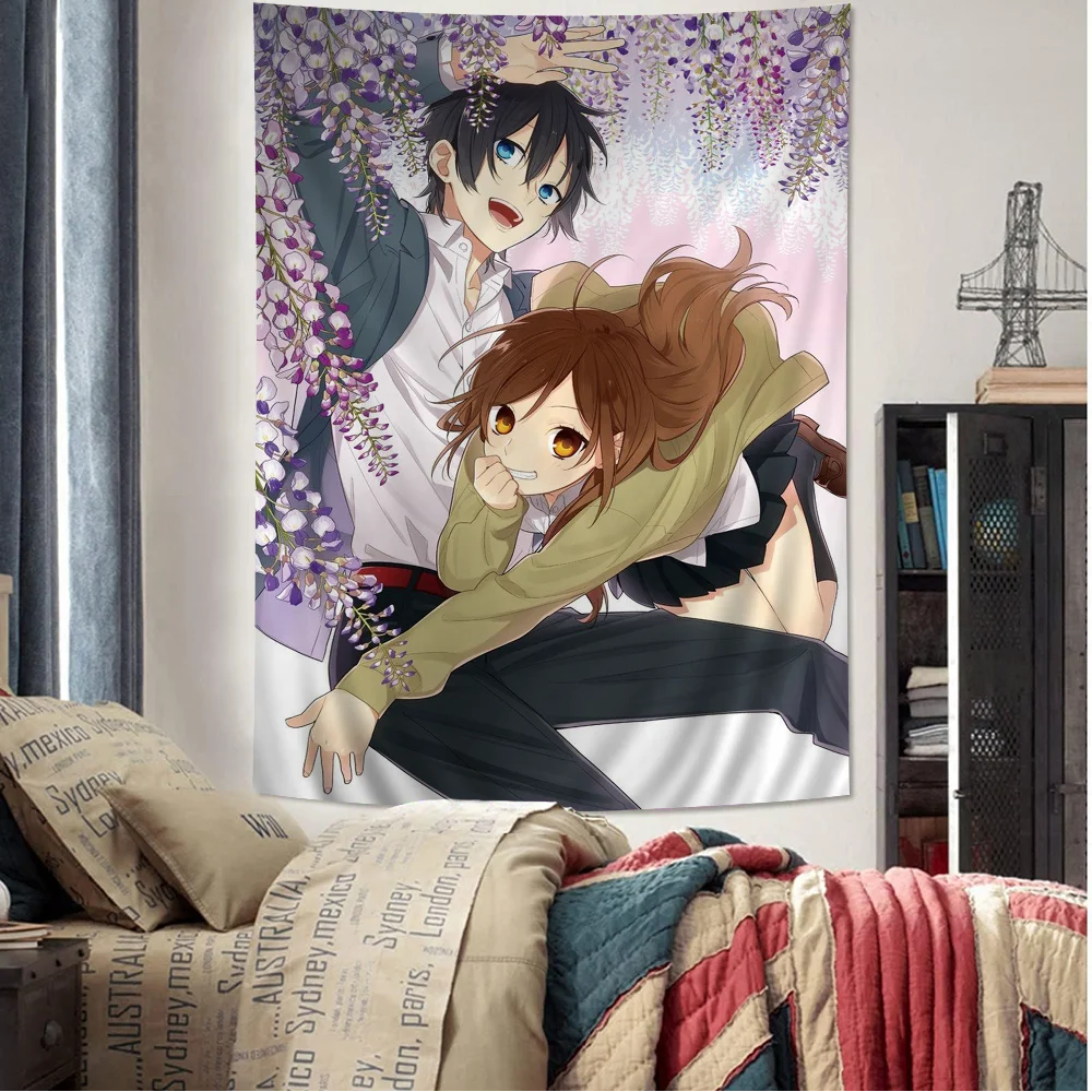 

Anime Horimiya Cartoon Tapestry Wall Hanging Decoration Household Home Decor