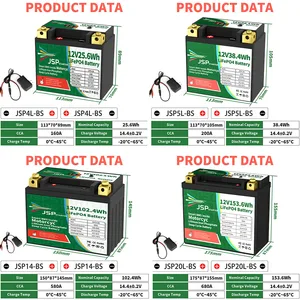 LifePO4 Motorradstarterbatterie, Lithiumbatterie, 2AH, 3AH, 4AH, 6AH, 8AH, CCA, 160A-450A, BMS 12,8 V, 10 Hauptverkaufsmotorrad -Batterien verwendet - №8