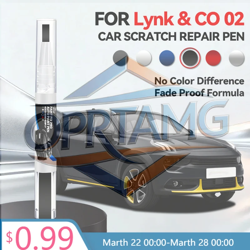 

2026 Hot Car Sticker For Geely Lynk & CO 02 Car Paint Repair Pen Touch Up Scratch Remover DIY Auto Accessories White Blac
