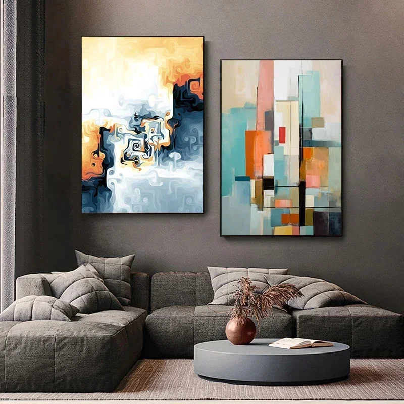 Classic Abstract Wall Art Matte Colour Oil Painting HD Canvas Print Poster Home Decor Living Room Bedroom Decorative Painting