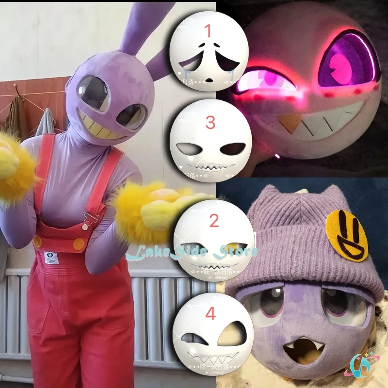

Carnival disfraz Adulto Kigurumi Skull Mask Kig Furry Cosplay Angel Dust Jax Cosplay EmojiSTyle Unisex Furred Accessories