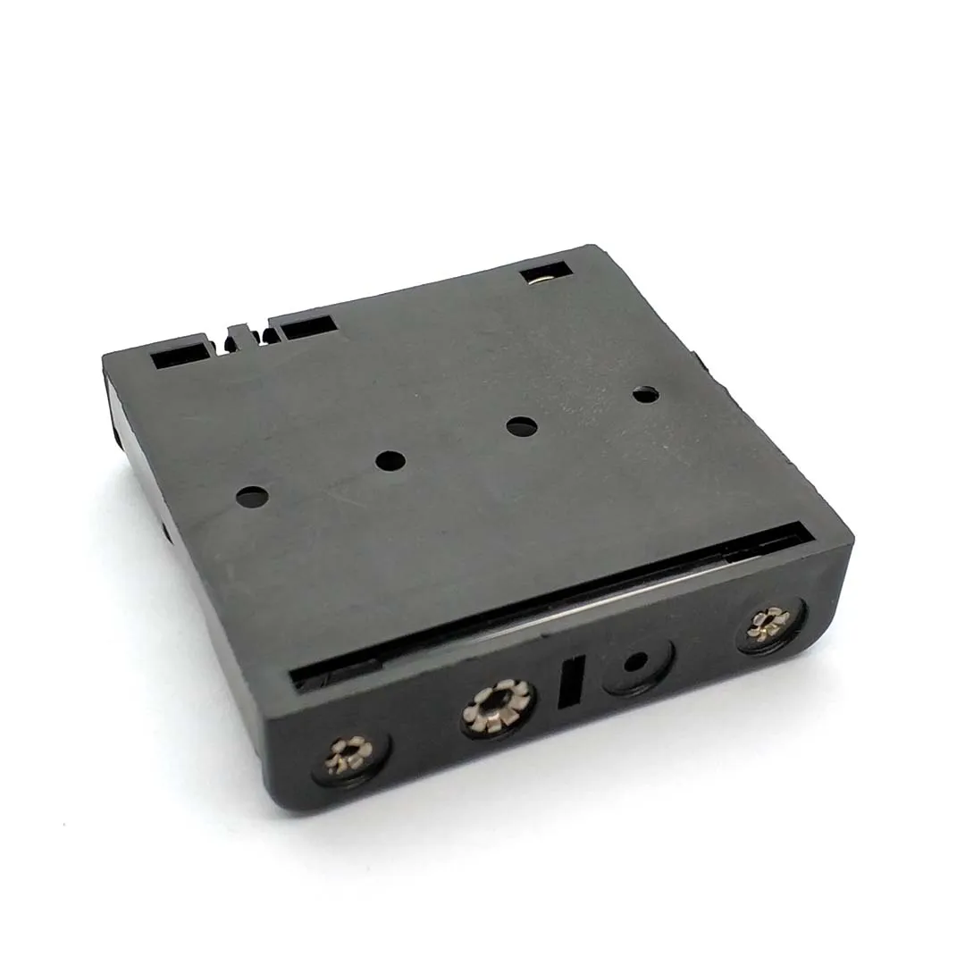 2 Stück 2/3/4-fach AA-Batteriehalter 3V 4,5V 6V, Schnappverbinder, ohne Kabel, schwarzes PP-Batteriegehäuse, **Batterie nicht enthalten** – Detail 6