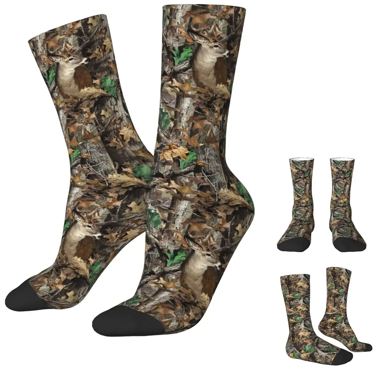 Cold Tree Camouflage Stylish Socks Casual Stockings Winter Non Slip Adults Men Socks Comfortable Pattern Outdoor Sports Socks