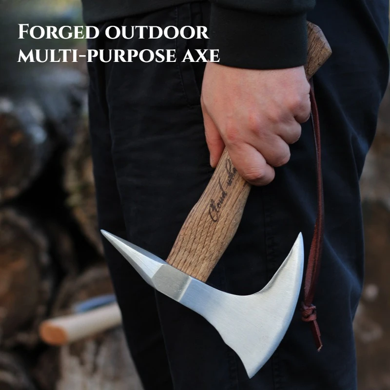 27/28cm Multi-functional Axe Forged Eagle Nails Suitable Outdoor Chopping Firewood Household Use Camping Portable Emergency Tool