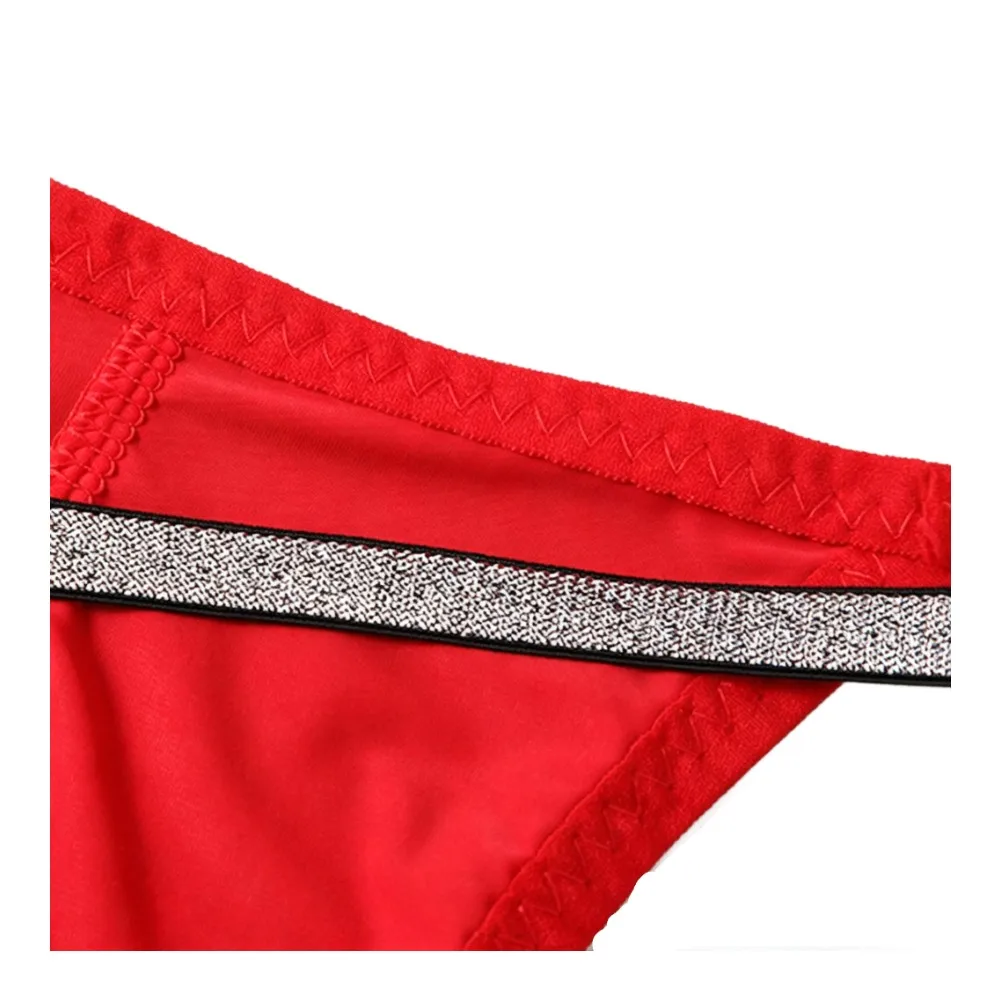 One Size Men U-shaped Pouch Stretch Shiny Thin Belt Underwear Comfortable Man Thong T-back G-strings Bikini
