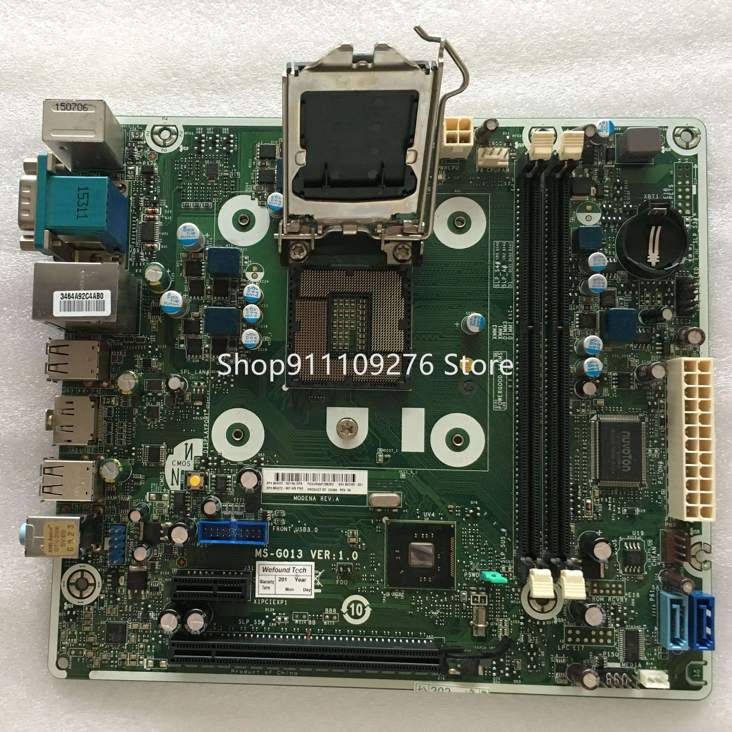 

Original Motherboard for HP 400 G2 SFF Desktop Motherboard MS-G013 VER:1.0 804372-001 803189-001 LGA1150 H81