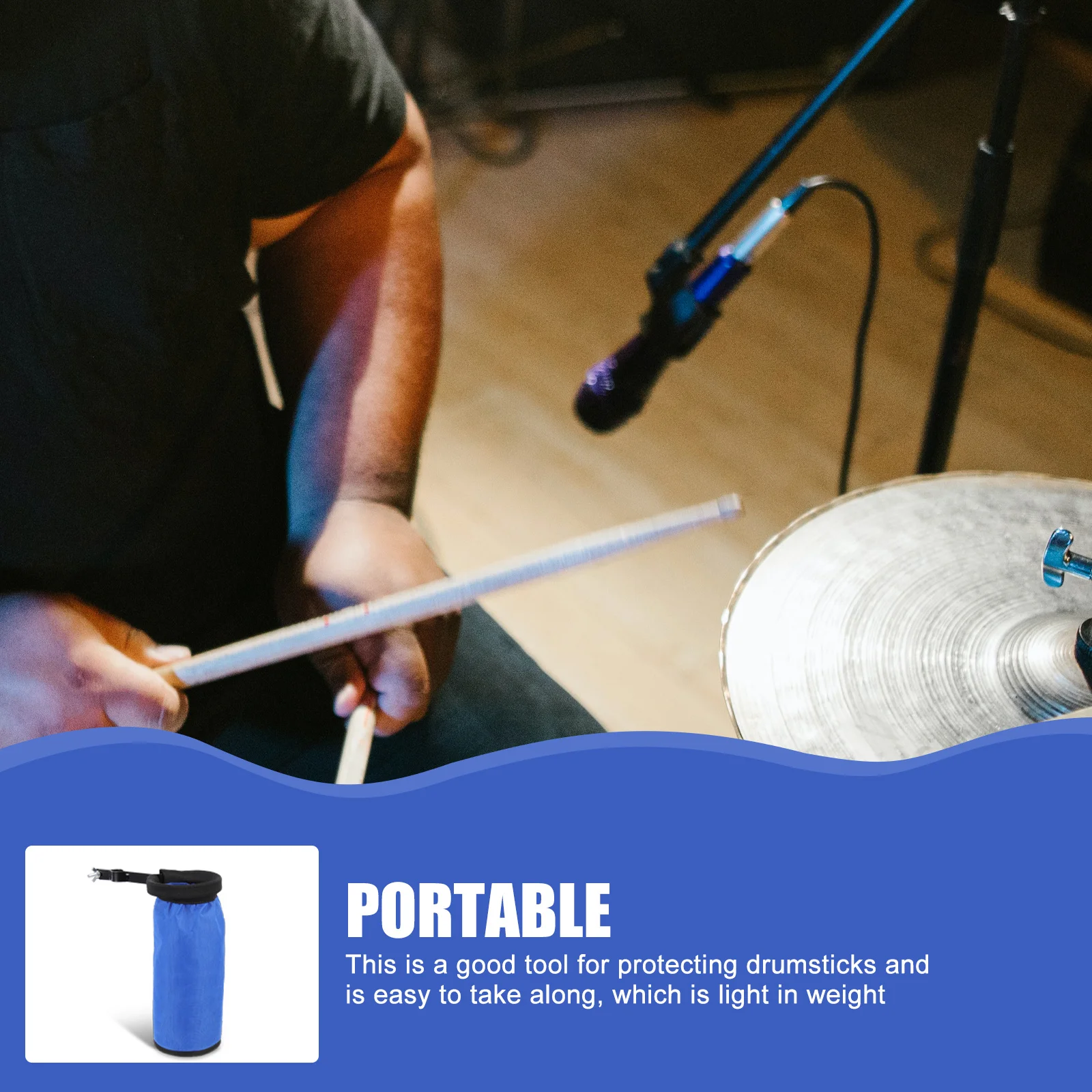 

Drum Stick Storage Holder Bag Lightweight Oxford Cloth Drumstick Organizer Pouch For Practice Performance Stage Accessory