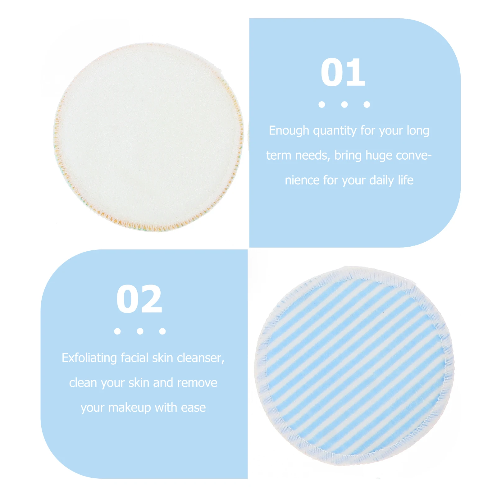 

8pcs Crystal Makeup Remover Pads Reusable Cleansing Puff Face Exfoliating Travel Home Camping Ladies Women Gift Set