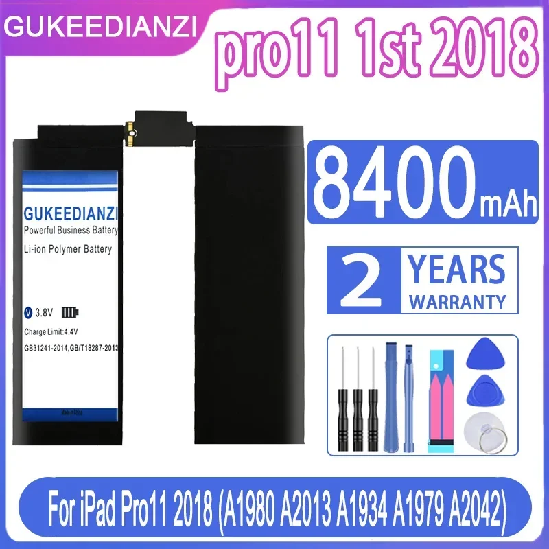 

Сменный аккумулятор GUKEEDIANZI pro11 1-й/2-й для iPad Pro 11 2018 A1980/A2013/A1934/A1979/A2042 2020/A2228/A2230/A2231 2-й