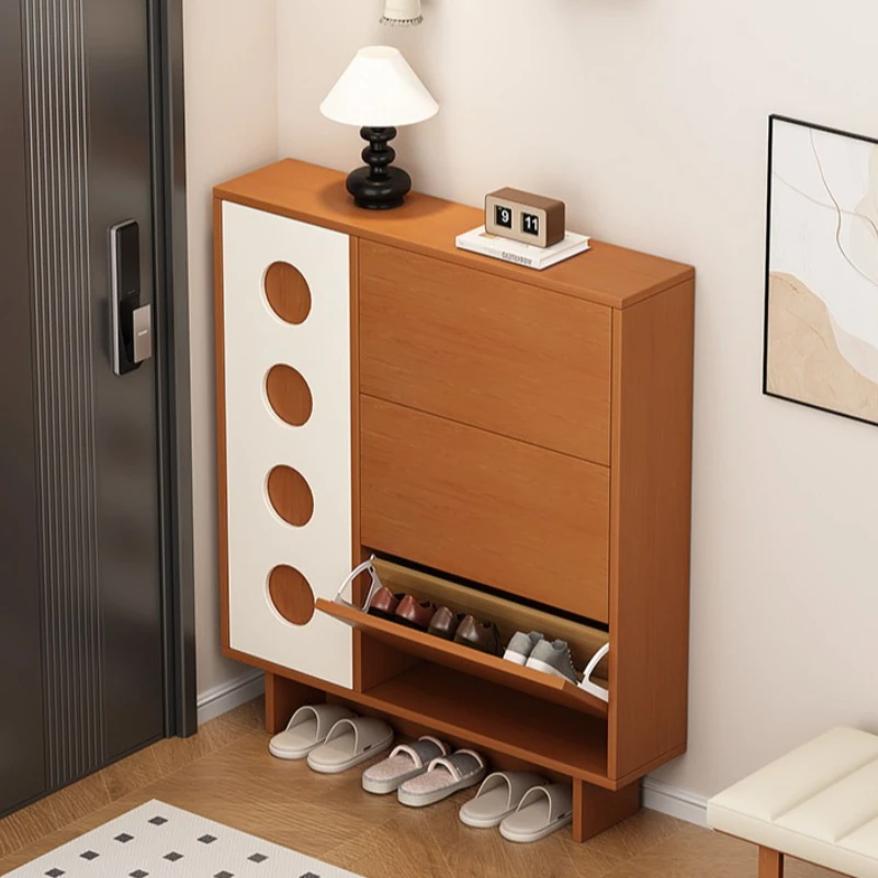 ultra-thin tipping shoe cabinet household entrance space saving storage shoe racks hallway hall schuhschrak home furniture